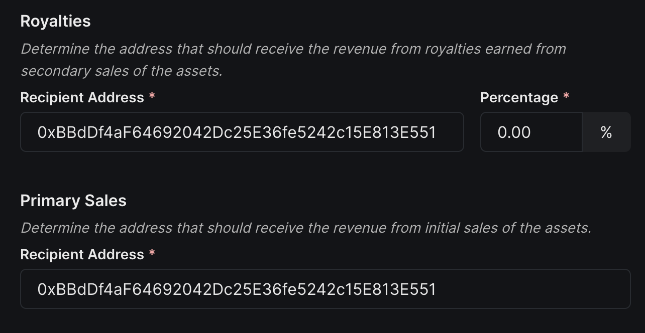 Fund distribution settings